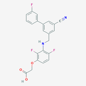 2-[3-[[[3-Cyano-5-(3-fluorophenyl)phenyl]methyl]amino]-2,4-difluorophenoxy]acetic acid