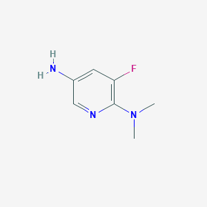 molecular formula C7H10FN3 B8669795 2,5-Pyridinediamine, 3-fluoro-N2,N2-dimethyl- 