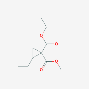 molecular formula C11H18O4 B8669801 Diethyl 2-ethylcyclopropane-1,1-dicarboxylate 