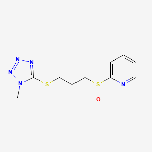 molecular formula C10H13N5OS2 B8669814 2-((3-((1-Methyl-1H-tetrazol-5-yl)thio)propyl)sulfinyl)pyridine CAS No. 80087-19-0