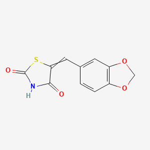 molecular formula C11H7NO4S B8669862 5-(1,3-Benzodioxol-5-ylmethylene)-1,3-thiazolidine-2,4-dione 