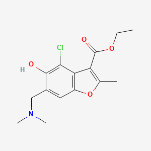 Ethyl 4-chloro-6-[(dimethylamino)methyl]-5-hydroxy-2-methyl-1-benzofuran-3-carboxylate
