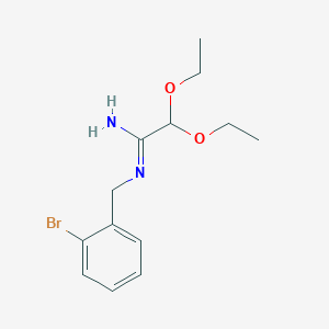 molecular formula C13H19BrN2O2 B8670037 N-(2-Bromobenzyl)-2,2-diethoxyacetimidamide 
