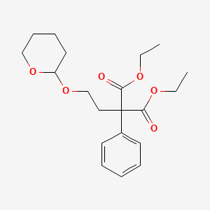 2-Phenyl-2-[2-(tetrahydro-pyran-2-yloxy)-ethyl]-malonic acid diethyl ester