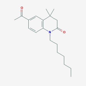 6-Acetyl-1-heptyl-4,4-dimethyl-3,4-dihydroquinolin-2(1H)-one