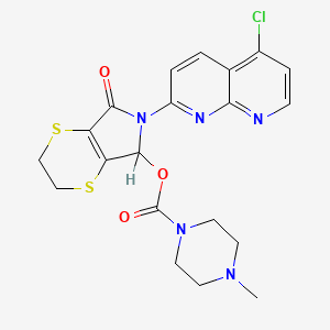 6-(5-Chloro-1,8-naphthyridin-2-yl)-2,3,6,7-tetrahydro-7-oxo-5H-1,4-dithiino(2,3-c)pyrrol-5-yl 4-methylpiperazine-1-carboxylate