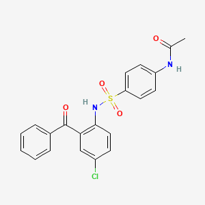 molecular formula C21H17ClN2O4S B8670255 N-[4-(2-Benzoyl-4-chloro-phenylsulfamoyl)-phenyl]-acetamide 