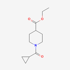 molecular formula C12H19NO3 B8670272 Ethyl 1-cyclopropanecarbonylpiperidine-4-carboxylate 