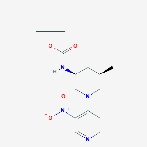 molecular formula C16H24N4O4 B8670279 TERT-BUTYL N-[(3S,5R)-5-METHYL-1-(3-NITRO-4-PYRIDYL)-3-PIPERIDYL]CARBAMATE 