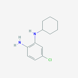 molecular formula C12H17ClN2 B8670286 4-Chloro-2-cyclohexylamino-1-aminobenzene 