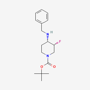 molecular formula C17H25FN2O2 B8670296 (3S,4R)-tert-Butyl 4-(benzylamino)-3-fluoropiperidine-1-carboxylate 