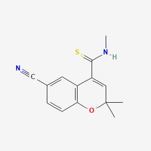 6-Cyano-N-methyl-2,2-dimethyl-2H-1-benzopyran-4-carbothioamide