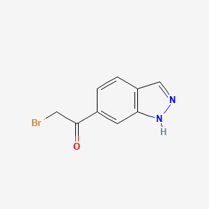 molecular formula C9H7BrN2O B8670334 2-bromo-1-(1H-indazol-6-yl)ethanone 