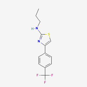 molecular formula C13H13F3N2S B8670501 N-Propyl-4-[4-(trifluoromethyl)phenyl]-1,3-thiazol-2-amine CAS No. 775579-11-8