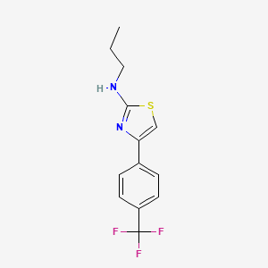 B8670501 N-Propyl-4-[4-(trifluoromethyl)phenyl]-1,3-thiazol-2-amine CAS No. 775579-11-8
