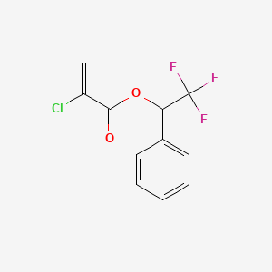 molecular formula C11H8ClF3O2 B8670524 2-Propenoic acid, 2-chloro-, 2,2,2-trifluoro-1-phenylethyl ester CAS No. 111099-76-4