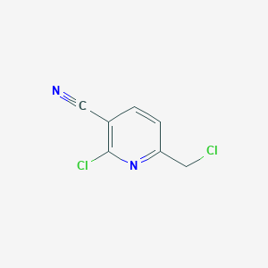 molecular formula C7H4Cl2N2 B8670550 2-Chloro-6-(chloromethyl)nicotinonitrile 