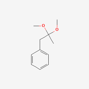 molecular formula C11H16O2 B8670554 Benzene, (2,2-dimethoxypropyl)- CAS No. 26163-01-9