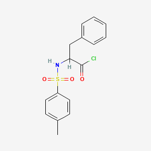 molecular formula C16H16ClNO3S B8670607 2-[(4-Methylphenyl)sulfonylamino]-3-phenylpropanoyl chloride 