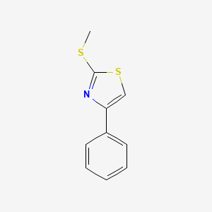 molecular formula C10H9NS2 B8670620 2-(Methylthio)-4-phenylthiazole 