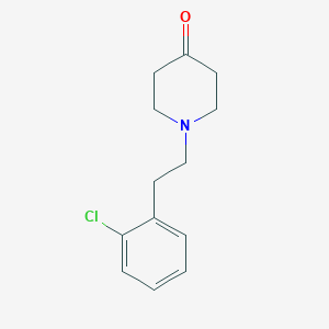 molecular formula C13H16ClNO B8670628 1-[2-(2-Chlorophenyl)ethyl]piperidin-4-one CAS No. 39742-61-5