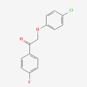 molecular formula C14H10ClFO2 B8670647 2-(4-Chlorophenoxy)-4'-fluoroacetophenone 