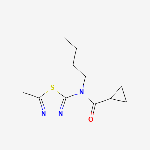 molecular formula C11H17N3OS B8670666 N-Butyl-N-(5-methyl-1,3,4-thiadiazol-2-yl)cyclopropanecarboxamide CAS No. 62347-21-1