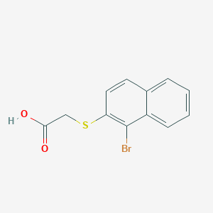 molecular formula C12H9BrO2S B086707 2-(1-Bromonaphthalen-2-yl)sulfanylacetic acid CAS No. 92025-38-2