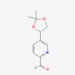 5-(2,2-Dimethyl-1,3-dioxolan-4-yl)pyridine-2-carbaldehyde
