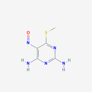 6-(Methylsulfanyl)-5-nitrosopyrimidine-2,4-diamine