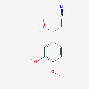 molecular formula C11H13NO3 B8670897 3-(3,4-Dimethoxyphenyl)-3-hydroxypropanenitrile 
