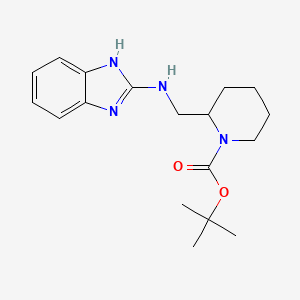 molecular formula C18H26N4O2 B8670957 tert-butyl 2-[(1H-benzimidazol-2-ylamino)methyl]piperidine-1-carboxylate 