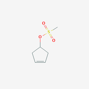 molecular formula C6H10O3S B8671130 Cyclopent-3-en-1-yl methanesulfonate 