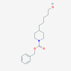 molecular formula C18H27NO3 B8671148 Benzyl 4-(5-hydroxypentyl)piperidine-1-carboxylate 