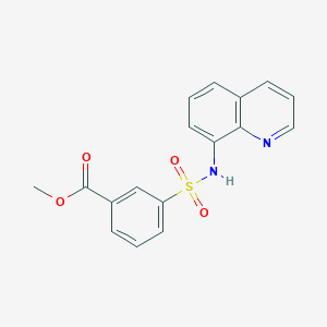 molecular formula C17H14N2O4S B8671194 Methyl 3-[(quinolin-8-yl)sulfamoyl]benzoate 