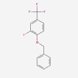 molecular formula C14H10F3IO B8671474 1-(Benzyloxy)-2-iodo-4-(trifluoromethyl)benzene 