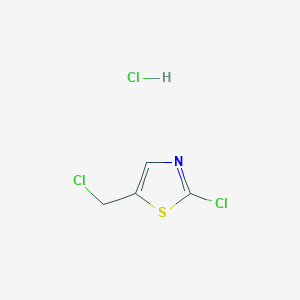 molecular formula C4H4Cl3NS B8671479 2-Chloro-5-chloromethylthiazole hydrochloride CAS No. 188990-69-4