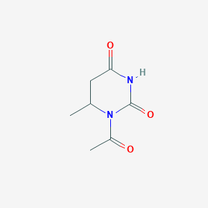 molecular formula C7H10N2O3 B8671484 1-Acetyl-6-methyldihydropyrimidine-2,4(1H,3H)-dione CAS No. 65179-45-5