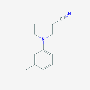 molecular formula C12H16N2 B086715 N-(2-氰乙基)-N-乙基-间甲苯胺 CAS No. 148-69-6