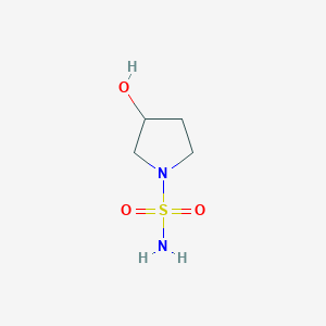 molecular formula C4H10N2O3S B8671508 3-Hydroxypyrrolidin-1-sulfonamide 