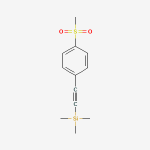 molecular formula C12H16O2SSi B8671516 (4-Methanesulfonyl-phenylethynyl)-trimethyl-silane 
