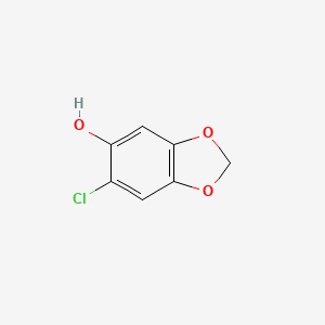 molecular formula C7H5ClO3 B8671520 6-Chlorobenzo[d][1,3]dioxol-5-ol 