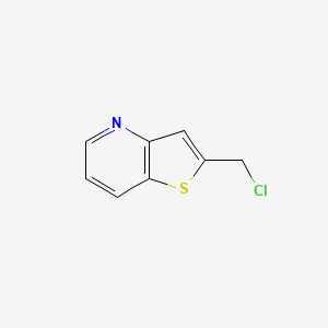molecular formula C8H6ClNS B8671595 2-(Chloromethyl)thieno[3,2-b]pyridine 