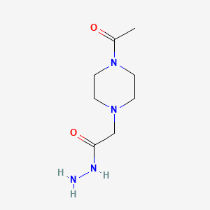 molecular formula C8H16N4O2 B8671712 2-(4-acetylpiperazinyl)-N-aminoacetamide 