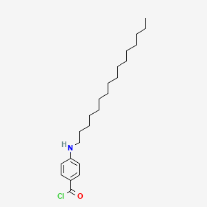molecular formula C23H38ClNO B8671762 Benzoyl chloride, 4-(hexadecylamino)- CAS No. 66104-71-0