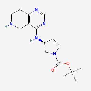 molecular formula C16H25N5O2 B8671882 tert-butyl (3S)-3-(5,6,7,8-tetrahydropyrido[4,3-d]pyrimidin-4-ylamino)pyrrolidine-1-carboxylate 