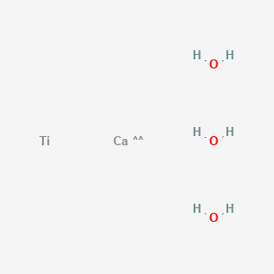 molecular formula CaH6O3Ti B086719 Calcium;titanium;trihydrate CAS No. 12194-71-7