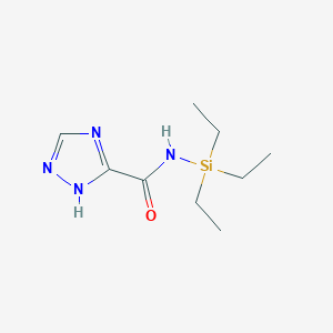 molecular formula C9H18N4OSi B8671912 N-(triethylsilyl)-1H-1,2,4-triazole-3-carboxamide 