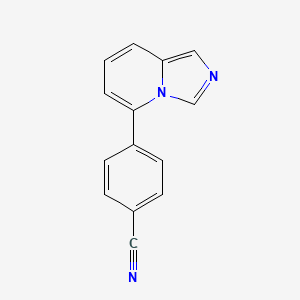 molecular formula C14H9N3 B8671957 4-(Imidazo[1,5-a]pyridin-5-yl)benzonitrile CAS No. 102676-37-9