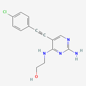 Ethanol, 2-[[2-amino-5-[(4-chlorophenyl)ethynyl]-4-pyrimidinyl]amino]-